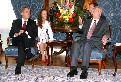 Magyar- ukrán államfői találkozó-stock-foto