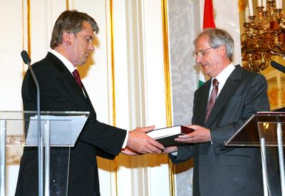 Magyar- ukrán államfői találkozó-stock-foto