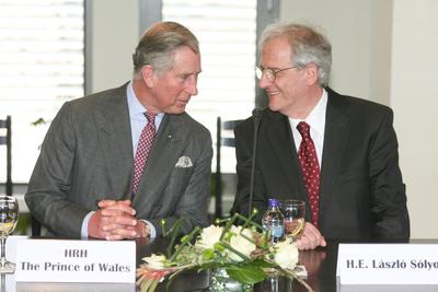 Károly herceg és Camilla Szentendrén-stock-foto