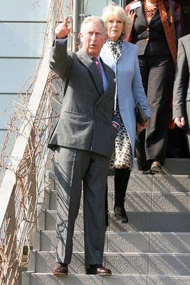 Károly herceg és Camilla Szentendrén-stock-foto