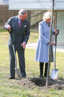 Károly herceg és Camilla Szentendrén-stock-foto