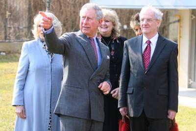 Károly herceg és Camilla Szentendrén-stock-foto