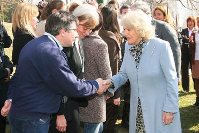 Károly herceg és Camilla Szentendrén-stock-foto