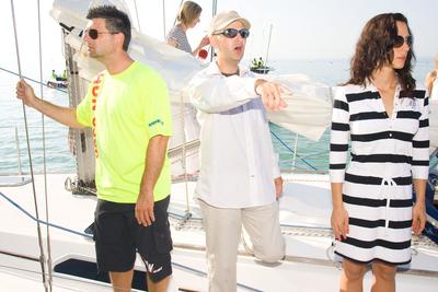 Kékszalag vitorlásverseny-stock-foto