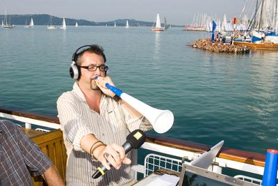 Kékszalag vitorlásverseny-stock-foto