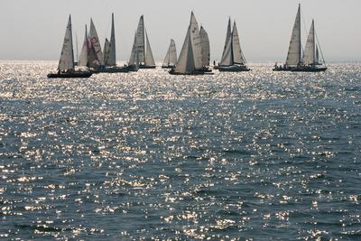 Kékszalag vitorlásverseny-stock-foto