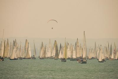 Kékszalag vitorlásverseny-stock-foto