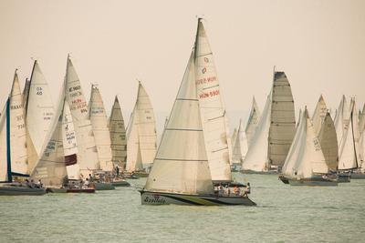 Kékszalag vitorlásverseny-stock-foto