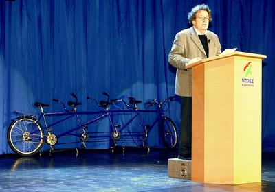 Konrád György író-stock-foto