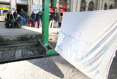 Vasutassztrájk-stock-foto