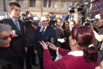 A belügyminiszter a VIII. kerületbe látogatott-stock-foto