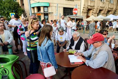 Pozsonyi Piknik. A k?pen Szinet?r Mikl?s ?s Spir? Gy?rgy.2025.09.06.Fot?:V?r?s Szil?rd-stock-foto
