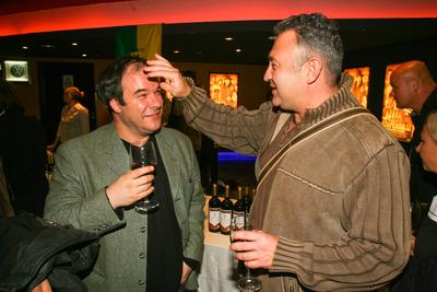 A Szuperbojz c. film d?szbemutat?ja.A k?pen K?lloy Moln?r P?ter ?s Gesztesi K?roly.2009.10.28.Fot?:V?r?s Szil?rd-stock-foto