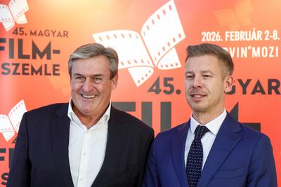 A Filmszemle nyit? g?l?ja a Corvin moziban. A k?pen  Kapit?ny Istv?n ?s Magyar P?ter.2026.02.02.Fot?:V?r?s Szil?rd-stock-foto