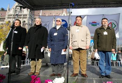 Tüntetés az egészségbiztosítási rendszer átalakítása ellen-stock-foto