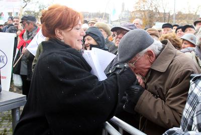 Tüntetés az egészségbiztosítási rendszer átalakítása ellen-stock-foto