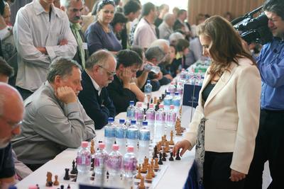 Polgár Sakknap a Művészetek Palotájában-stock-foto