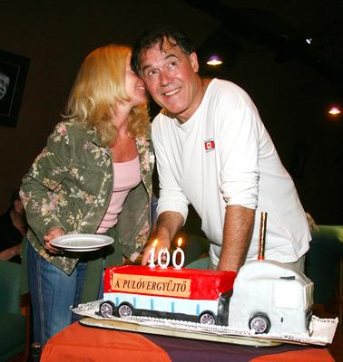 A pulóvergyűjtő századik előadása-stock-foto