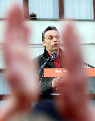 Fidesz gyűlés Budaörsön-stock-foto