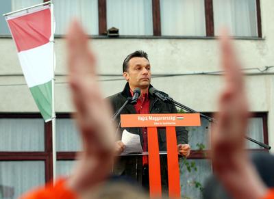 Fidesz gyűlés Budaörsön-stock-foto