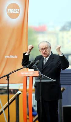 Fidesz nagygyűlés-stock-foto