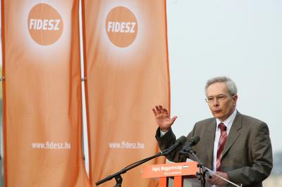 Fidesz nagygyűlés-stock-foto