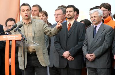 Fidesz nagygyűlés-stock-foto
