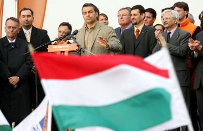 Fidesz nagygyűlés-stock-foto