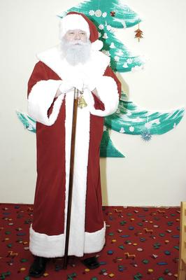 A nagykarácsonyi Mikulás-stock-foto