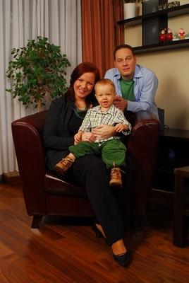 Pachmann Péter és családja-stock-foto