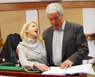 Papp Gabriella és Kovács István-stock-foto