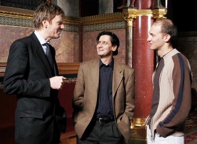 Fodor Gábor, Gulyás József és Gusztos Péter-stock-foto