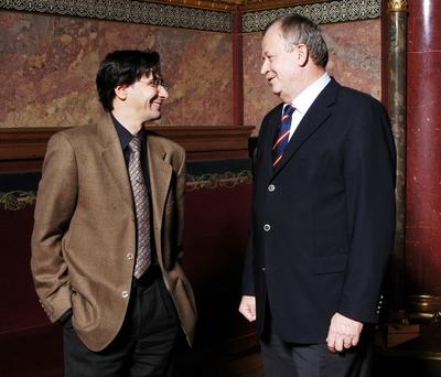 Gulyás József és Kuncze Gábor-stock-foto