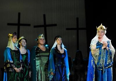 István, a Király az Arénában-stock-foto