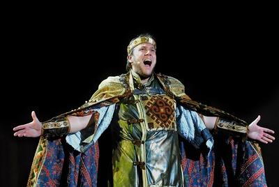 István, a Király az Arénában-stock-foto