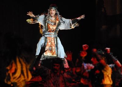 István, a Király az Arénában-stock-foto