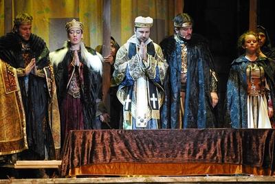 István, a Király az Arénában-stock-foto