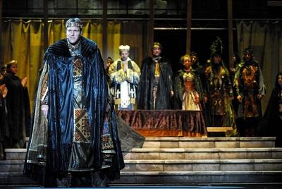 István, a Király az Arénában-stock-foto