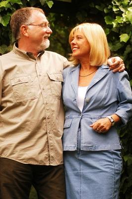 Vágó István és felesége-stock-foto