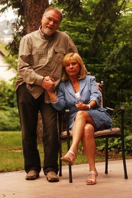 Vágó István és felesége-stock-foto