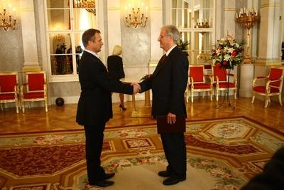 Sólyom László kinevezéseket ad át-stock-foto