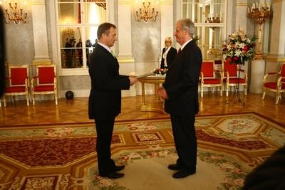 Sólyom László kinevezéseket ad át-stock-foto