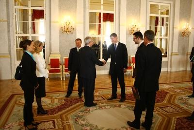 Sólyom László kinevezéseket ad át-stock-foto