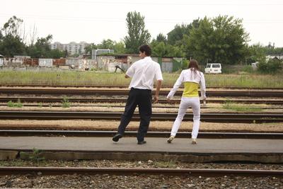 Állomás - A Duna TV saját gyártású sorozata-stock-foto