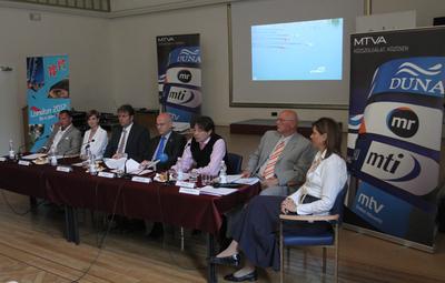 Londoni olimpia - az MTVA sajtótájékoztatója-stock-foto