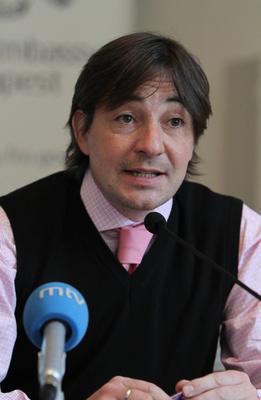 Londoni olimpia - az MTVA sajtótájékoztatója-stock-foto