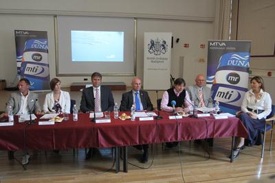 Londoni olimpia - az MTVA sajtótájékoztatója-stock-foto