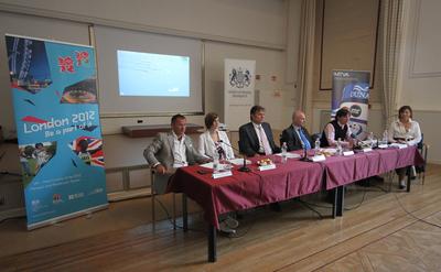 Londoni olimpia - az MTVA sajtótájékoztatója-stock-foto