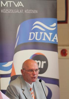 Londoni olimpia - az MTVA sajtótájékoztatója-stock-foto