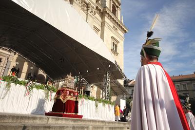 Augusztus 20 - Körmenet-stock-foto